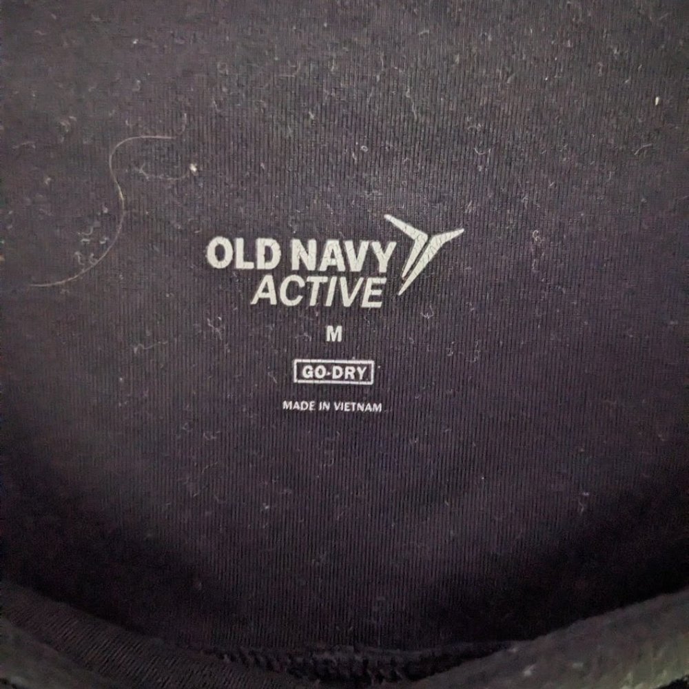 Old Navy Black Striped High-Rise Athletic Leggings Womens M - Picture 5 of 5